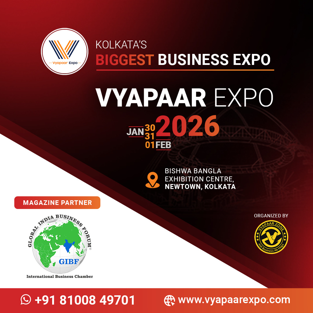 GIBF Collaborative Event Vyapaar Expo 2026 banner showcasing business and trade exhibition